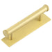 Stylish 96mm Satin Brass Cabinet Handle with Plain Backplate Kitchen Drawer Pull Handle