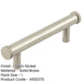 Stylish 96mm Satin Nickel Cabinet Handle with Knurled Design Kitchen Drawer Pull Handle-1