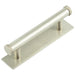 Stylish 96mm Satin Nickel Cabinet Handle with Plain Backplate Kitchen Drawer Pull Handle