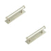 PACK Stylish 96mm Satin Nickel Cabinet Handle with Plain Backplate Kitchen Drawer Pull Handle (1)