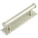 Satin Nickel Cabinet Handle with Stepped Backplate 96mm Centers Modern Interiors Kitchen Drawer Pull Handle