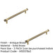 PACK Stylish 224mm Antique Brass Cabinet Handle Modern Classic Interiors Kitchen Drawer Pull Handle (1)-1