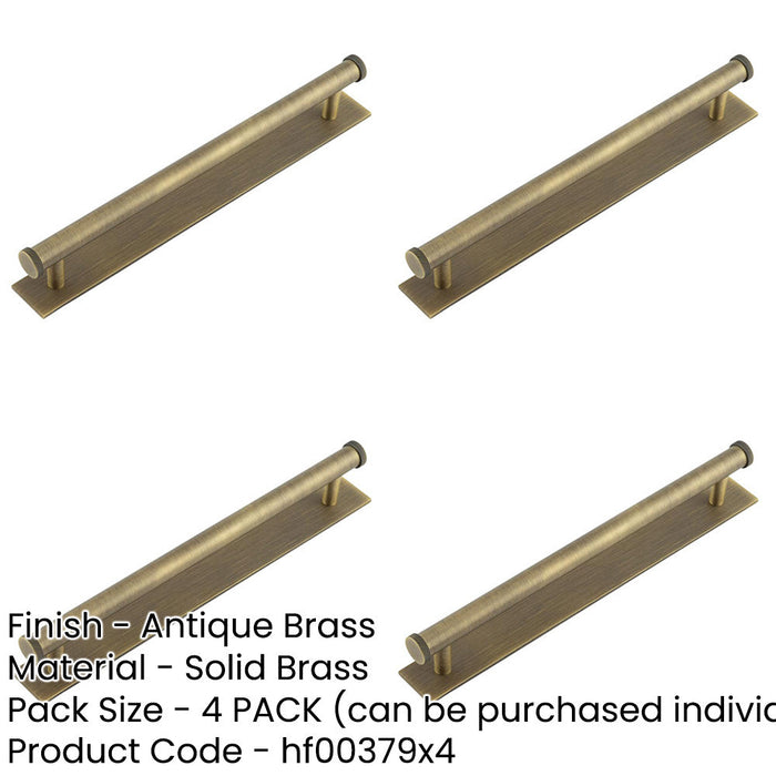 PACK Elegant Antique Brass Cabinet Handle with 224mm Centers Kitchen Drawer Pull Handle-1