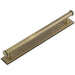 Stylish 224mm Antique Brass Cabinet Handle with Stepped Backplate Kitchen Drawer Pull Handle