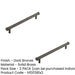 PACK Stylish Dark Bronze Cabinet Handle with 224mm Centers Kitchen Drawer Pull Handle (2)-1