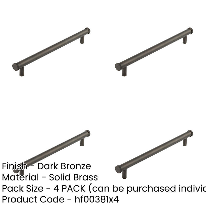 PACK Stylish Dark Bronze Cabinet Handle with 224mm Centers Kitchen Drawer Pull Handle-1