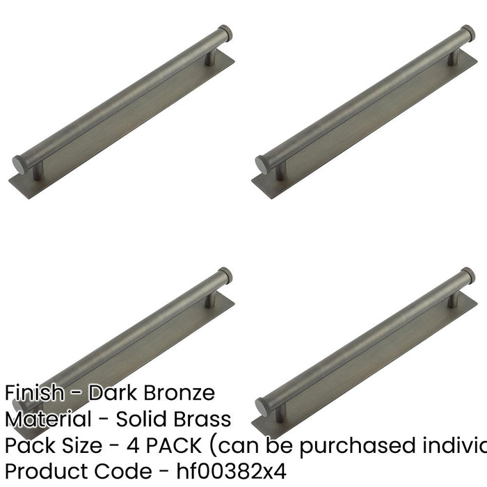 PACK Stylish 224mm Dark Bronze Cabinet Handle with Knurled Design Kitchen Drawer Pull Handle-1