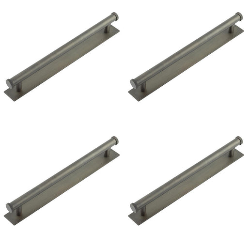 PACK Stylish 224mm Dark Bronze Cabinet Handle with Knurled Design Kitchen Drawer Pull Handle