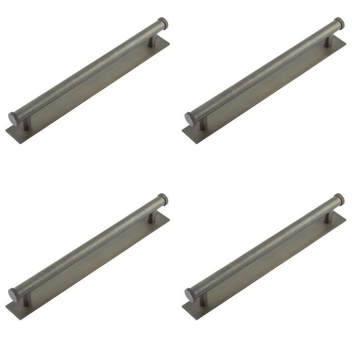 PACK Stylish 224mm Dark Bronze Cabinet Handle with Knurled Design Kitchen Drawer Pull Handle