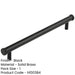 Stylish 224mm Matt Black Cabinet Handle with Knurled Design Kitchen Drawer Pull Handle-1