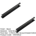 PACK Elegant 224mm Matt Black Cabinet Handle with Plain Backplate Kitchen Drawer Pull Handle (1)-1