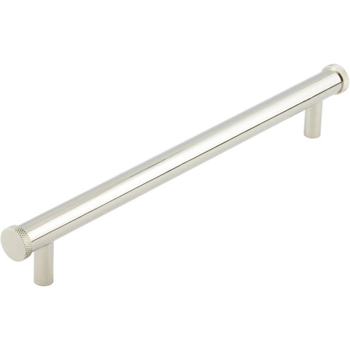 Elegant 224mm Polished Nickel Cabinet Handle Knurled Diamond Design Kitchen Drawer Pull Handle