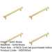 PACK Stylish Satin Brass Cabinet Handle 224mm Knurled Diamond Design Kitchen Drawer Pull Handle-1