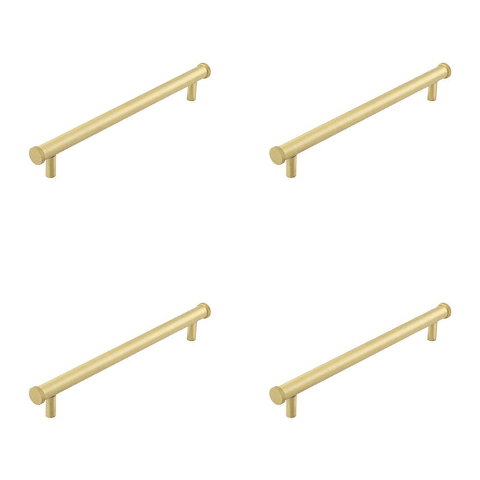 PACK Stylish Satin Brass Cabinet Handle 224mm Knurled Diamond Design Kitchen Drawer Pull Handle