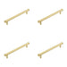 PACK Stylish Satin Brass Cabinet Handle 224mm Knurled Diamond Design Kitchen Drawer Pull Handle