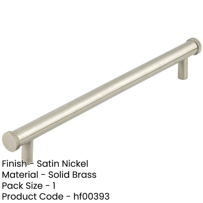Stylish Satin Nickel Cabinet Handle 224mm Ctrs Modern Homes Kitchen Drawer Pull Handle-1