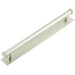 Stylish 224mm Satin Nickel Cabinet Handle with Plain Backplate Kitchen Drawer Pull Handle