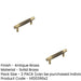 PACK Stylish 96mm Antique Brass Cabinet Handle Modern Homes Kitchen Drawer Pull Handle (1)-1