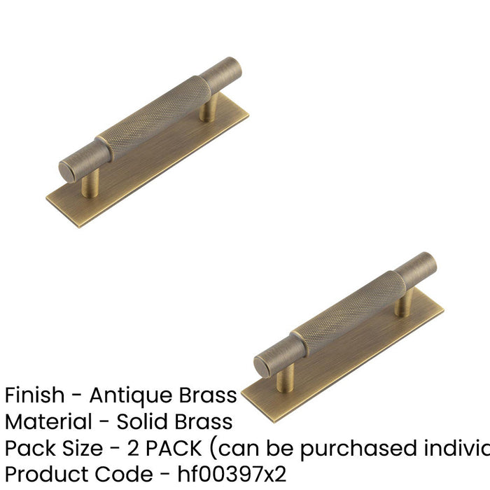 PACK Stylish Antique Brass Cabinet Handle with 96mm Centers Kitchen Drawer Pull Handle (1)-1