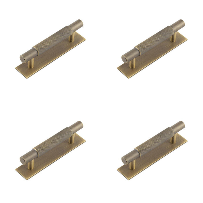 PACK Stylish Antique Brass Cabinet Handle with 96mm Centers Kitchen Drawer Pull Handle