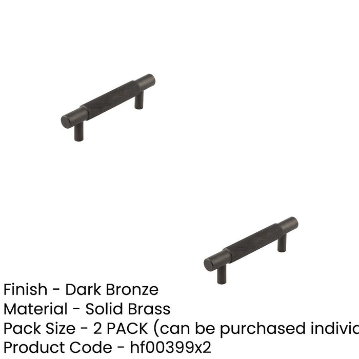 PACK Stylish 96mm Dark Bronze Cabinet Handle Modern Furniture Kitchen Drawer Pull Handle (1)-1