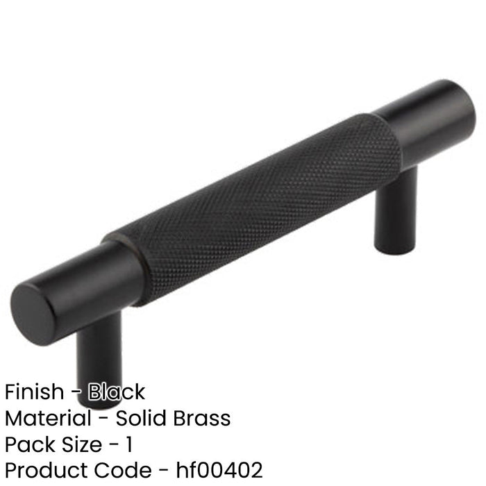 Elegant 96mm Black Cabinet Handle Modern Interiors Kitchen Drawer Pull Handle-1