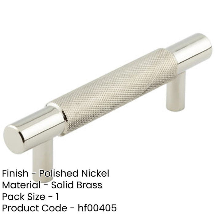 Stylish 96mm Polished Nickel Cabinet Handle Modern Interiors Kitchen Drawer Pull Handle-1