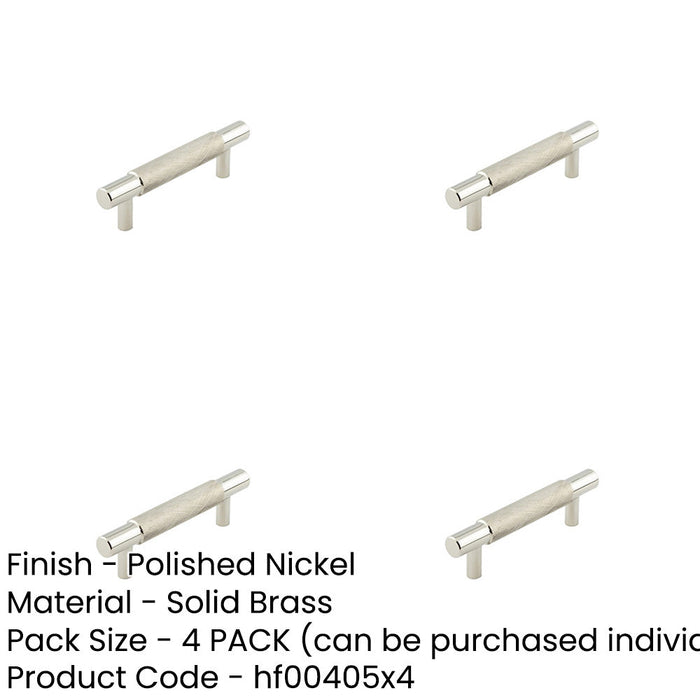 PACK Stylish 96mm Polished Nickel Cabinet Handle Modern Interiors Kitchen Drawer Pull Handle-1