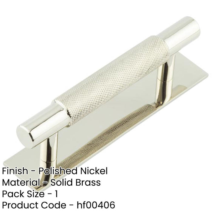 Stylish Polished Nickel Cabinet Handle with 96mm Centers Kitchen Drawer Pull Handle-1