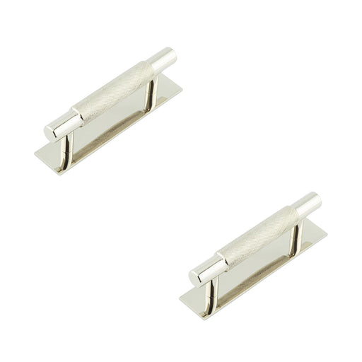 PACK Stylish Polished Nickel Cabinet Handle with 96mm Centers Kitchen Drawer Pull Handle (1)