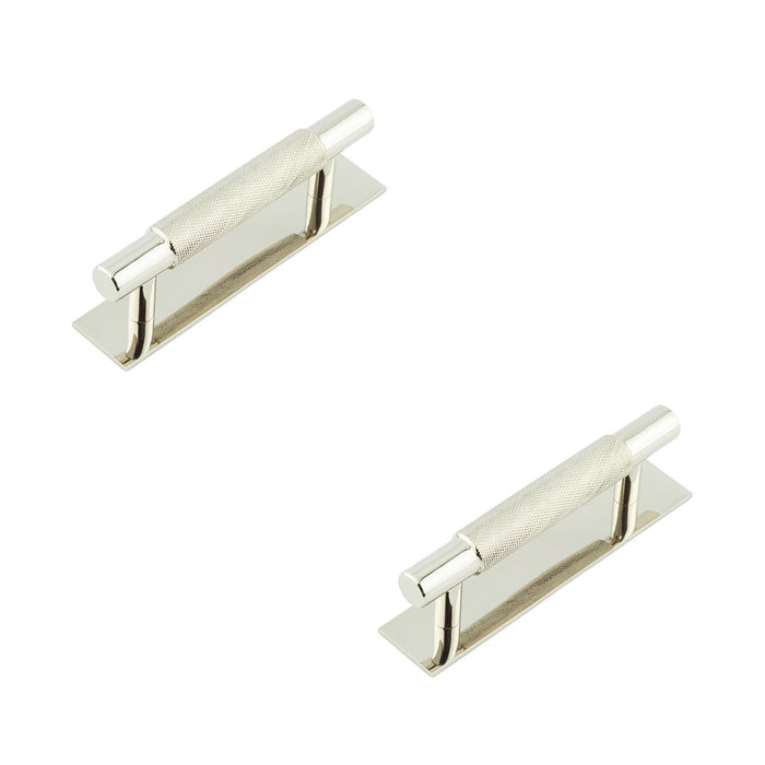 PACK Stylish Polished Nickel Cabinet Handle with 96mm Centers Kitchen Drawer Pull Handle (1)