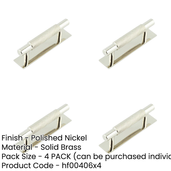 PACK Stylish Polished Nickel Cabinet Handle with 96mm Centers Kitchen Drawer Pull Handle-1