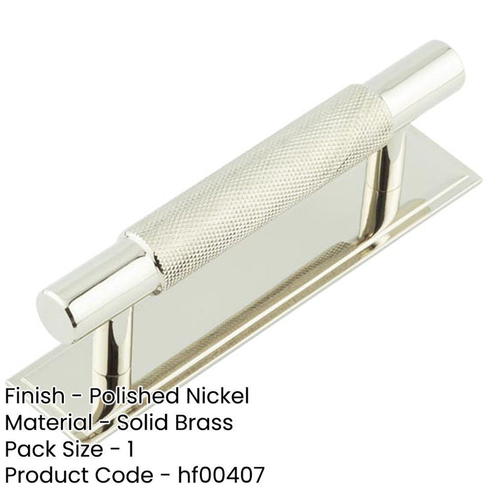 Stylish 96mm Polished Nickel Cabinet Handle with Stepped Backplate Kitchen Drawer Pull Handle (1)-1