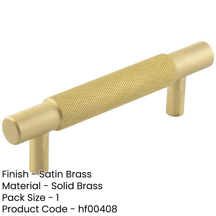 Stylish Satin Brass Cabinet Handle Modern Furniture 96mm Ctrs Kitchen Drawer Pull Handle-1