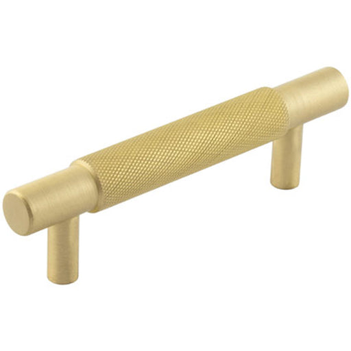 Stylish Satin Brass Cabinet Handle Modern Furniture 96mm Ctrs Kitchen Drawer Pull Handle