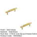 PACK Stylish Satin Brass Cabinet Handle Modern Furniture 96mm Ctrs Kitchen Drawer Pull Handle (1)-1
