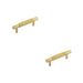PACK Stylish Satin Brass Cabinet Handle Modern Furniture 96mm Ctrs Kitchen Drawer Pull Handle (1)