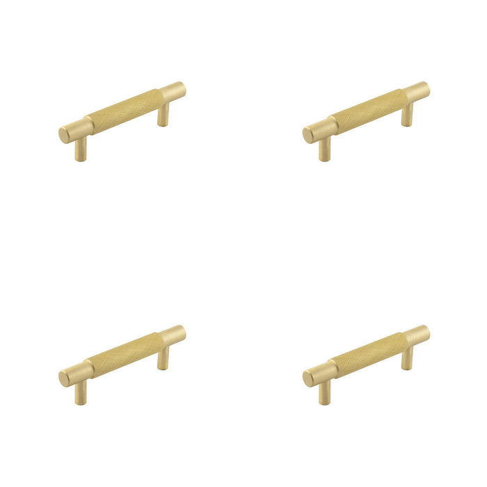 PACK Stylish Satin Brass Cabinet Handle Modern Furniture 96mm Ctrs Kitchen Drawer Pull Handle