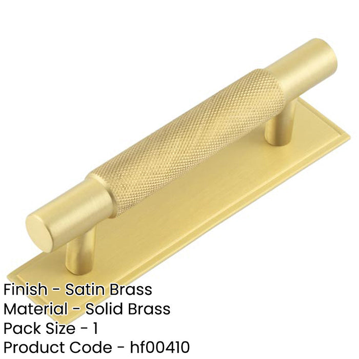Stylish 96mm Satin Brass Cabinet Handle with Stepped Backplate Kitchen Drawer Pull Handle (1)-1