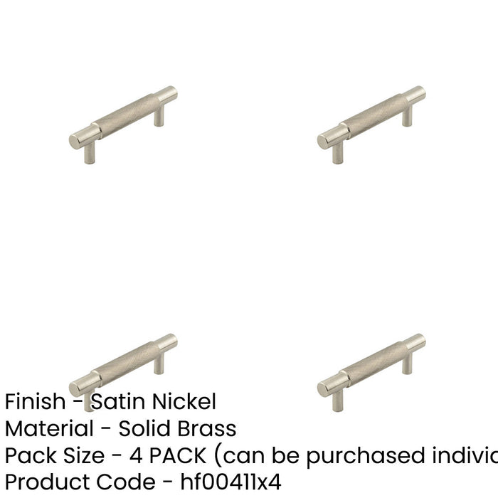 PACK Stylish Satin Nickel Cabinet Handle 96mm Modern Interiors Kitchen Drawer Pull Handle-1