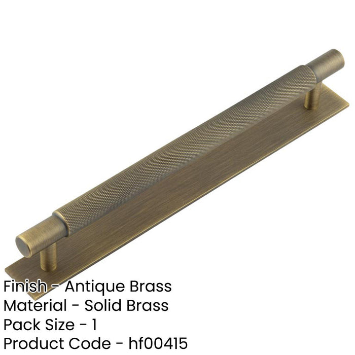 Stylish Antique Brass Cabinet Handle with 224mm Centers Modern Interiors Kitchen Drawer Pull Handle-1