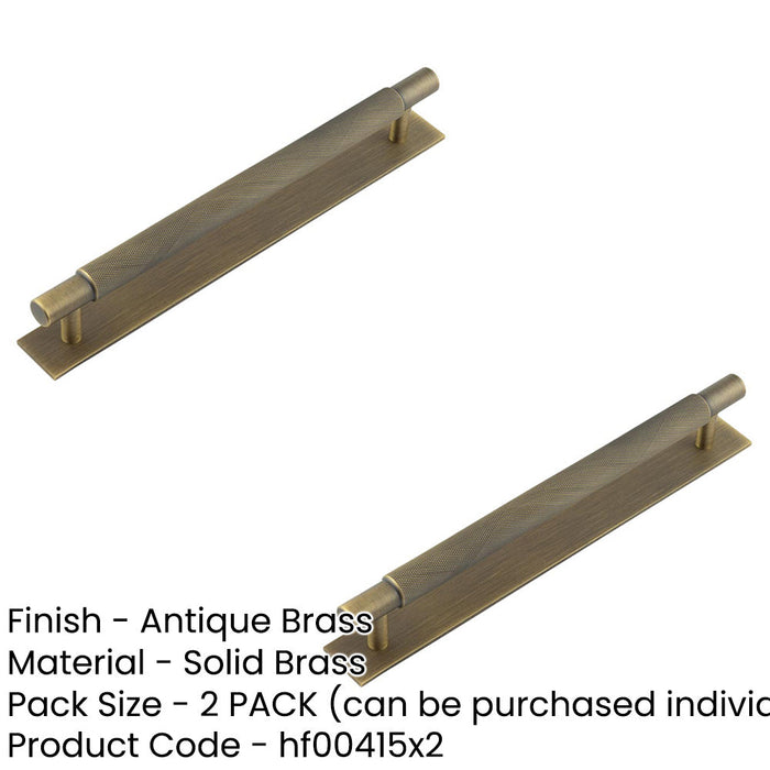 PACK Stylish Antique Brass Cabinet Handle with 224mm Centers Modern Interiors Kitchen Drawer Pull Handle (1)-1