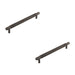 PACK Stylish Dark Bronze Cabinet Handle 224mm Ctrs Modern Interiors Kitchen Drawer Pull Handle (1)