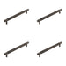 PACK Stylish Dark Bronze Cabinet Handle 224mm Ctrs Modern Interiors Kitchen Drawer Pull Handle