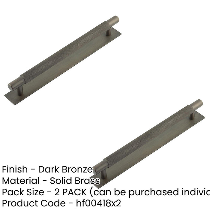 PACK Stylish Dark Bronze Cabinet Handle with 224mm Centers Kitchen Drawer Pull Handle (3)-1