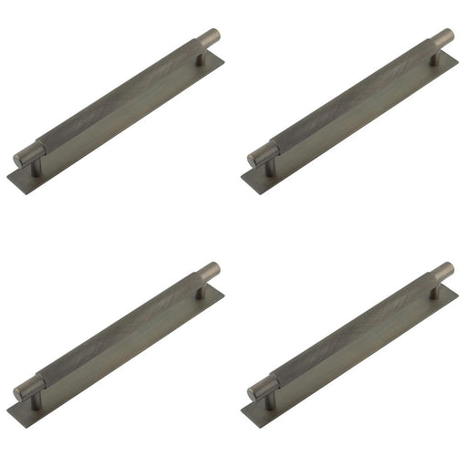 PACK Stylish Dark Bronze Cabinet Handle with 224mm Centers Kitchen Drawer Pull Handle (1)