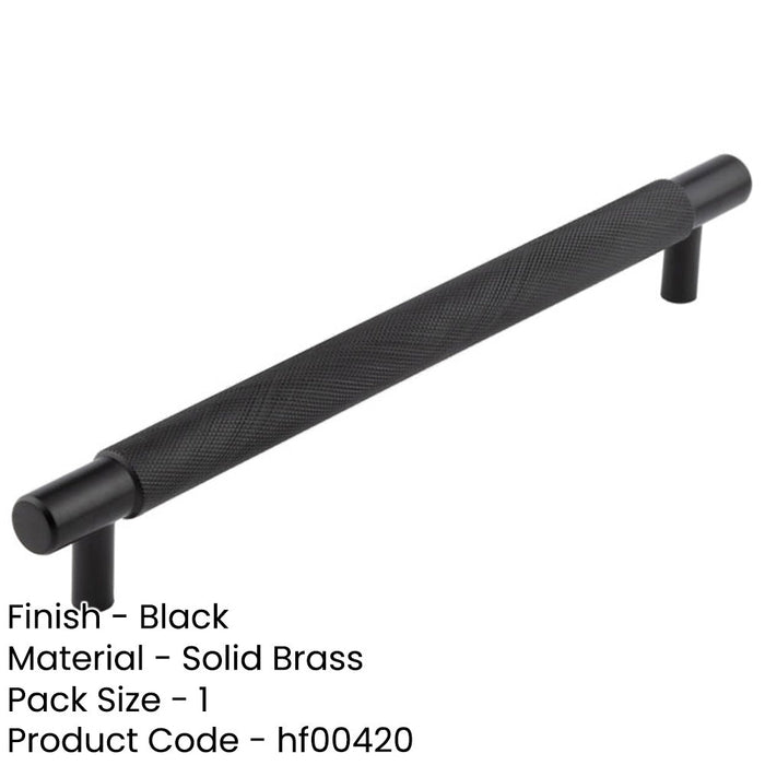Stylish 224mm Black Cabinet Handle Modern Interiors Kitchen Drawer Pull Handle-1