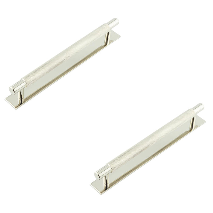 PACK Elegant Polished Nickel Cabinet Handle with 224mm Centers Kitchen Drawer Pull Handle (2)