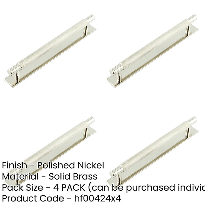 PACK Elegant Polished Nickel Cabinet Handle with 224mm Centers Kitchen Drawer Pull Handle-1