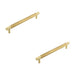 PACK Stylish 224mm Satin Brass Cabinet Handle Modern Spaces Kitchen Drawer Pull Handle (1)